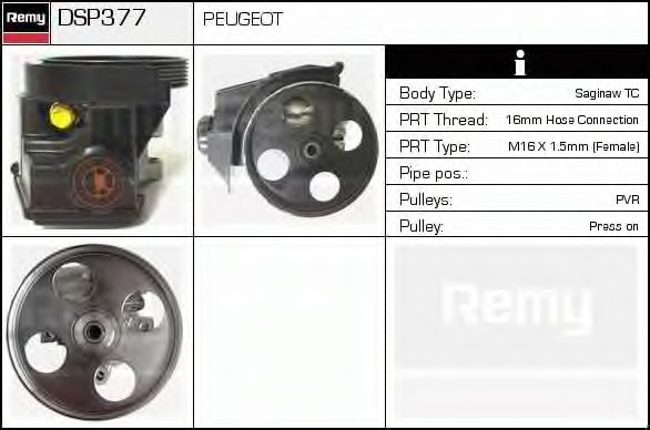 Pompa hidraulica, sistem de directie DSP377 DELCO REMY - Caseta directie/ pompa servodirectie Pompa hidraulica, sistem de directie DSP377 DELCO REMY - Caseta directie/ pompa servodirectie