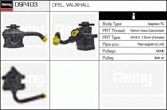 Pompa hidraulica, sistem de directie DSP403 DELCO REMY - Caseta directie/ pompa servodirectie Pompa hidraulica, sistem de directie DSP403 DELCO REMY - Caseta directie/ pompa servodirectie