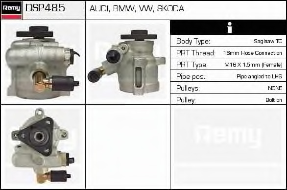 Pompa hidraulica, sistem de directie DSP485 DELCO REMY - Caseta directie/ pompa servodirectie