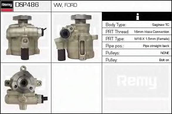 Pompa hidraulica, sistem de directie DSP486 DELCO REMY - Caseta directie/ pompa servodirectie Pompa hidraulica, sistem de directie DSP486 DELCO REMY - Caseta directie/ pompa servodirectie