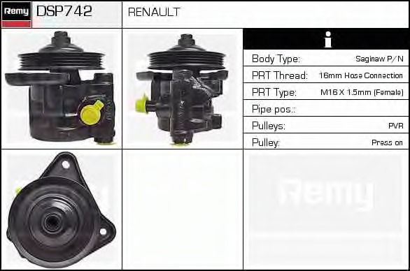 Pompa hidraulica, sistem de directie DSP742 DELCO REMY - Caseta directie/ pompa servodirectie Pompa hidraulica, sistem de directie DSP742 DELCO REMY - Caseta directie/ pompa servodirectie