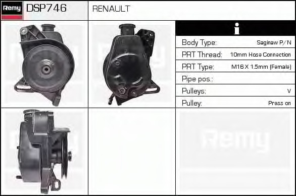 Pompa hidraulica, sistem de directie DSP746 DELCO REMY - Caseta directie/ pompa servodirectie Pompa hidraulica, sistem de directie DSP746 DELCO REMY - Caseta directie/ pompa servodirectie