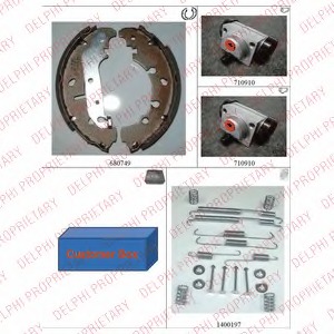 Set saboti frana 1094 DELPHI - Material frictiune sabot frana/ sabot frana