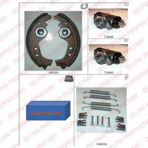 Set saboti frana 691 DELPHI - Material frictiune sabot frana/ sabot frana