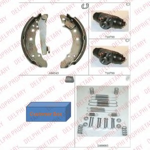 Set saboti frana 791 DELPHI - Material frictiune sabot frana/ sabot frana