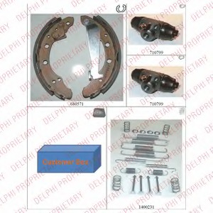 Set saboti frana 850 DELPHI - Material frictiune sabot frana/ sabot frana