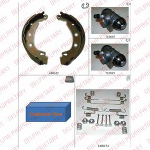 Set saboti frana 894 DELPHI - Material frictiune sabot frana/ sabot frana