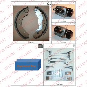 Set saboti frana 917 DELPHI - Material frictiune sabot frana/ sabot frana