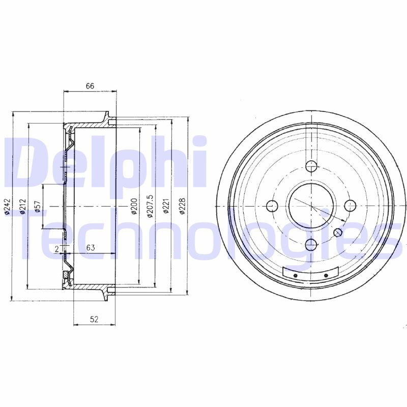 Tambur frana BF102 DELPHI - Tambur frana Tambur frana BF102 DELPHI - Tambur frana