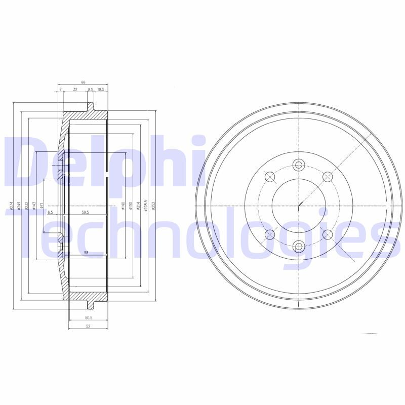 Tambur frana BF169 DELPHI - Frana tambur Tambur frana BF169 DELPHI - Frana tambur