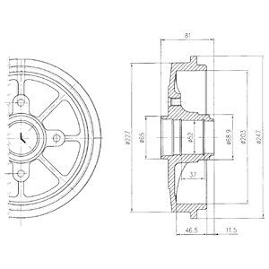 Tambur frana BF393 DELPHI - Tambur frana Tambur frana BF393 DELPHI - Tambur frana