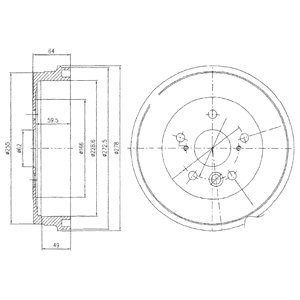 Tambur frana BF495 DELPHI - Tambur frana