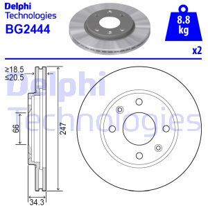 Disc frana BG2444 DELPHI - Frana disc Disc frana BG2444 DELPHI - Frana disc