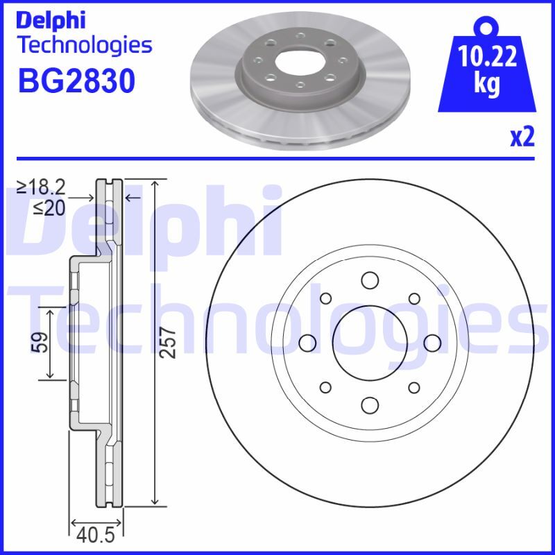 Disc frana BG2830 DELPHI - Disc frana