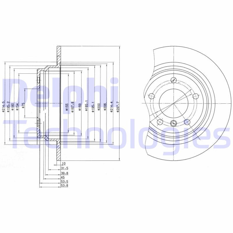 Disc frana BG3044 DELPHI - Frana disc