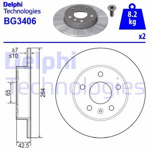 Disc frana BG3406 DELPHI - Frana disc