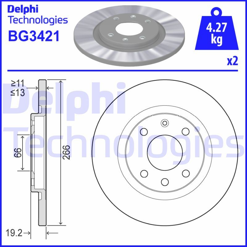 Disc frana BG3421 DELPHI - Disc frana