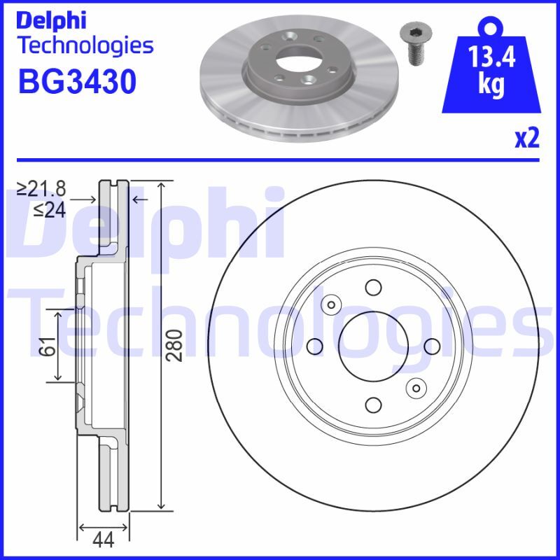 Disc frana BG3430 DELPHI Disc frana BG3430 DELPHI