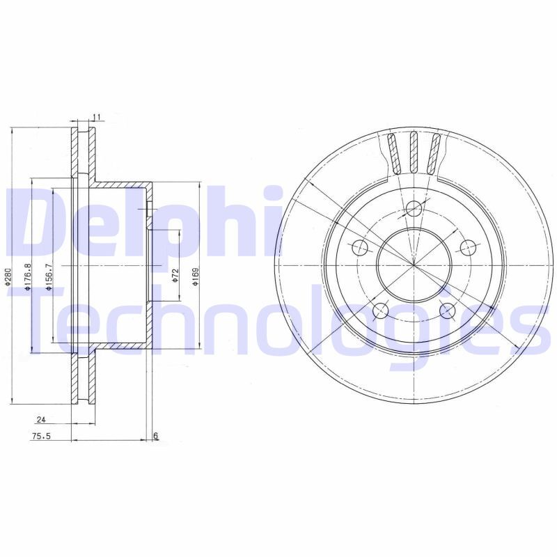 Disc frana BG3533 DELPHI - Frana disc