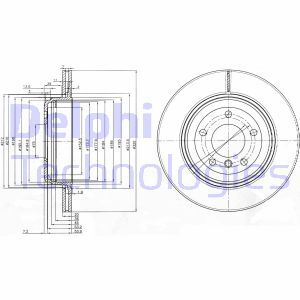 Disc frana BG3872 DELPHI - Frana disc Disc frana BG3872 DELPHI - Frana disc