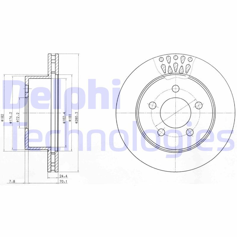 Disc frana BG4103 DELPHI - Frana disc