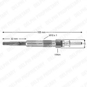 Bujie incandescenta HDS372 DELPHI - Bujie incandescenta