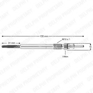 Bujie incandescenta HDS384 DELPHI - Bujie incandescenta