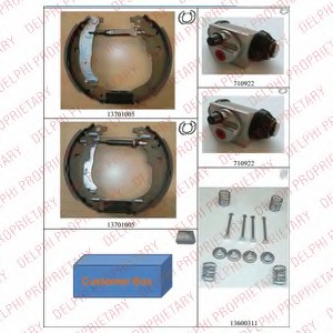 Set saboti frana KP1115 DELPHI - Material frictiune sabot frana/ sabot frana