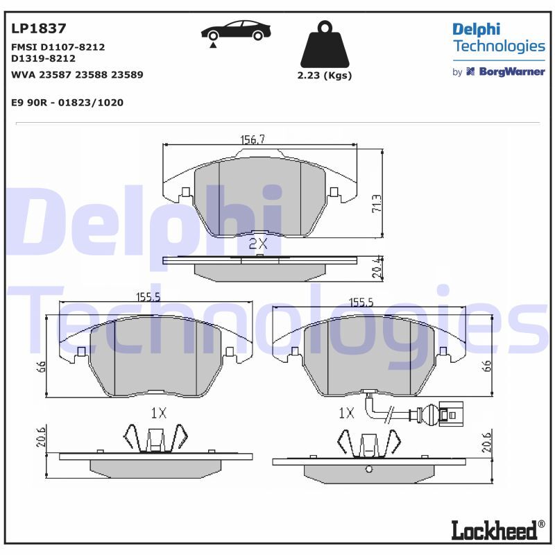 set placute frana,frana disc LP1837 DELPHI - Frana disc set placute frana,frana disc LP1837 DELPHI - Frana disc