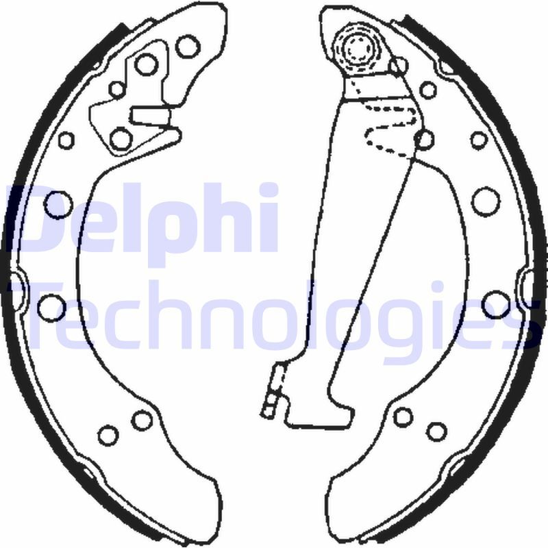 Set saboti frana LS1625 DELPHI - Material frictiune sabot frana/ sabot frana