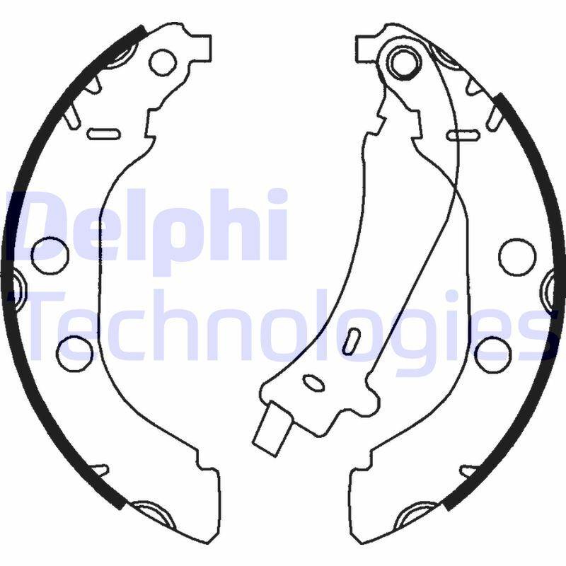 Set saboti frana LS1723 DELPHI - Material frictiune sabot frana/ sabot frana