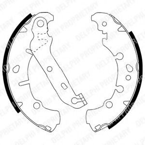 Set saboti frana LS1912 DELPHI - Material frictiune sabot frana/ sabot frana