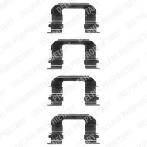 Set accesorii, placute frana LX0349 DELPHI - Componente/ accesorii frana Set accesorii, placute frana LX0349 DELPHI - Componente/ accesorii frana