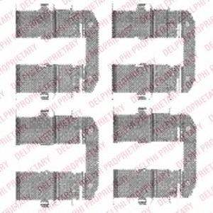 Set accesorii, placute frana LX0482 DELPHI - Frana disc