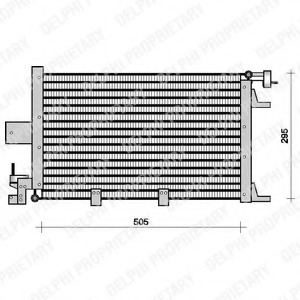 Condensator, climatizare TSP0225053 DELPHI - Radiator clima