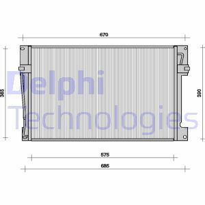 Condensator, climatizare TSP0225078 DELPHI - Radiator clima Condensator, climatizare TSP0225078 DELPHI - Radiator clima