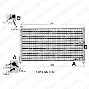 Condensator, climatizare TSP0225134 DELPHI - Radiator clima