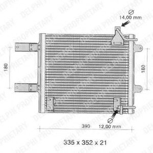 Condensator, climatizare TSP0225373 DELPHI - Radiator clima