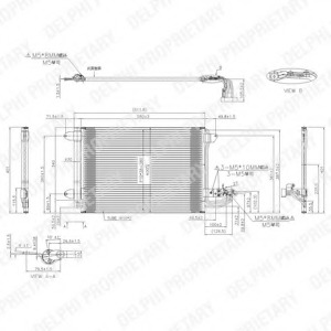 Condensator, climatizare TSP0225482 DELPHI - Radiator clima Condensator, climatizare TSP0225482 DELPHI - Radiator clima