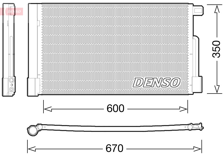 Condensator, climatizare DCN01004 DENSO - Radiator clima Condensator, climatizare DCN01004 DENSO - Radiator clima
