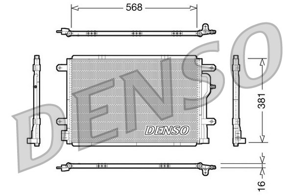 Condensator, climatizare DCN02004 DENSO - Radiator clima Condensator, climatizare DCN02004 DENSO - Radiator clima