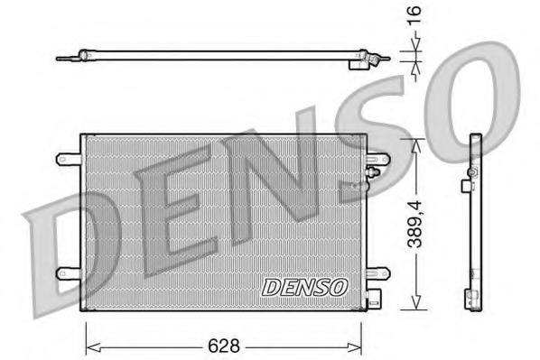Condensator, climatizare DCN02017 DENSO - Radiator clima Condensator, climatizare DCN02017 DENSO - Radiator clima