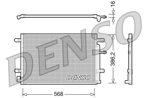 Condensator, climatizare DCN02018 DENSO - Radiator clima Condensator, climatizare DCN02018 DENSO - Radiator clima