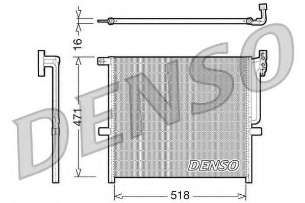 Condensator, climatizare DCN05001 DENSO - Radiator clima