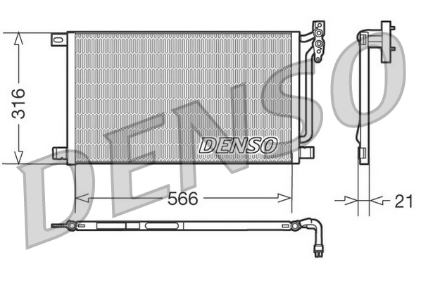 Condensator, climatizare DCN05003 DENSO - Radiator clima Condensator, climatizare DCN05003 DENSO - Radiator clima