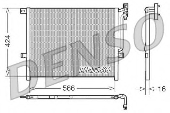 Condensator, climatizare DCN05004 DENSO - Radiator clima
