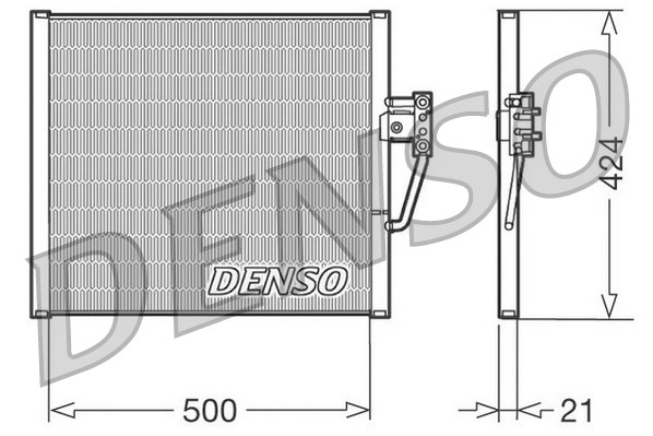 Condensator, climatizare DCN05005 DENSO - Radiator clima