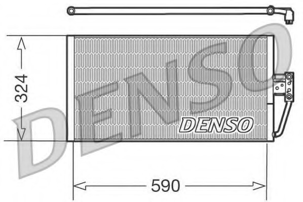 Condensator, climatizare DCN05006 DENSO - Radiator clima