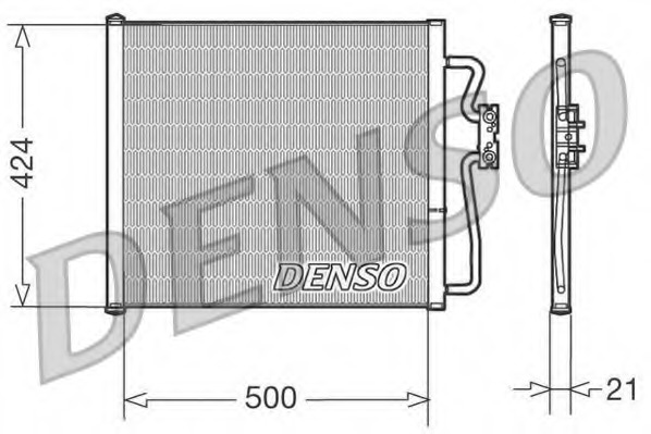 Condensator, climatizare DCN05007 DENSO - Radiator clima