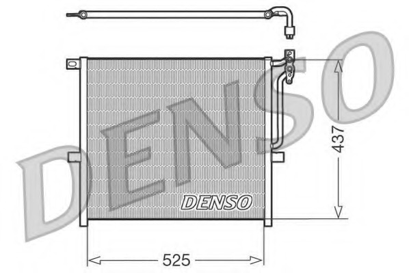 Condensator, climatizare DCN05008 DENSO - Radiator clima